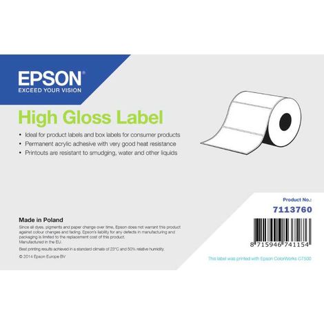 Epson High Gloss Label - Continuous Roll: 102mm x 33m 7113760