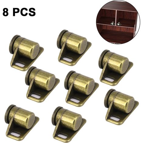 Elkuaie Magnet Snap - Aimant d'armoire - Finition bronze Force magnétique forte - 8 pièces - Pour cuisine et chambre à coucher (1/5)