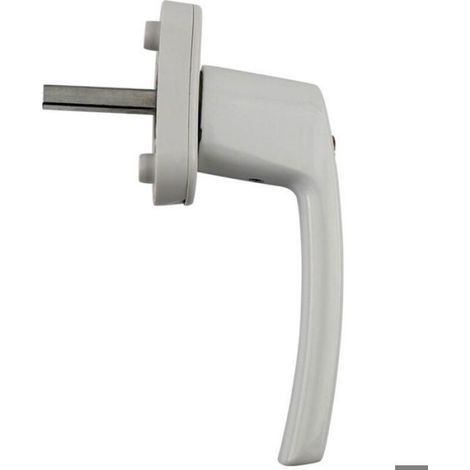 Abschließbarer Fenstergriff – Aluminium – Für PVC-, Holz- und Aluminiumfenster – Innen/Außen, abgewinkelt – 2 Stück (1/5)
