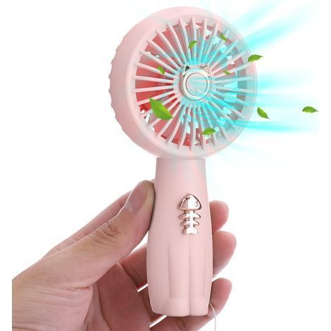 USB Tischventilator leise Mini Ventilator für Schreibtisch mit regelbaren Geschwindigkeitsstufen für Home Office, Schlafzimmer & Tisch PC, Rosa (1/5)