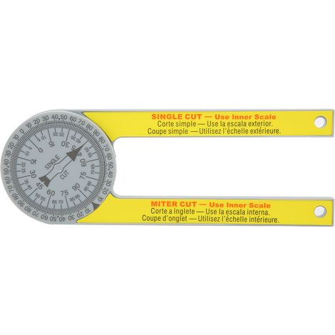 Rapporteur De Menuiserie - Outil De Mesure 185mm - Haute Précision Pour Le Bois - 1 Pièce (1/5)