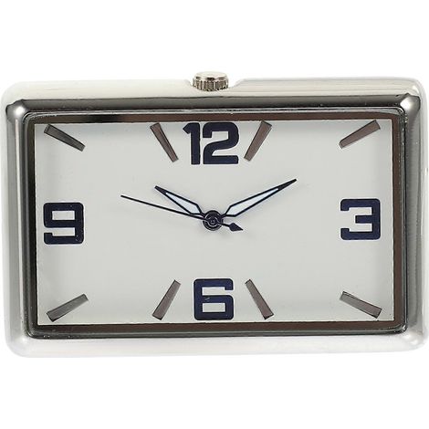 Horloge autocollante pour tableau de bord, petite horloge de voiture, horloge pour grille d'aération, montre de tableau de bord-4.8X3.2X0.8CM-Silver 1