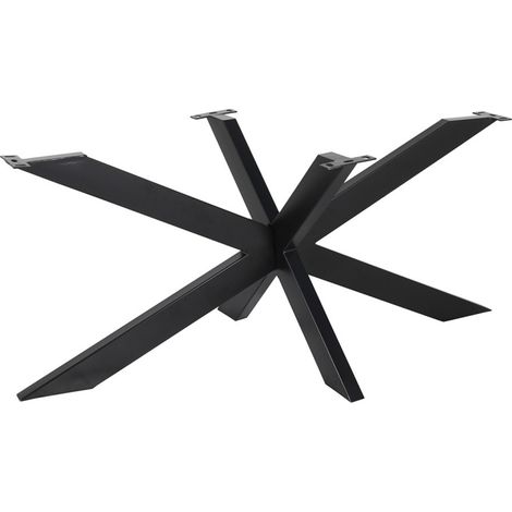 Pied de table en croix H. 73 cm métal noir - OTTAWA