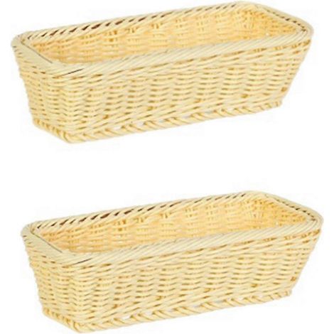 Panier de rangement en rotin tressé plastique pour couverts de cuisine, égouttoir à couverts B (1/5)