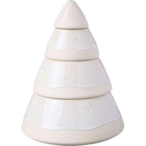 Lumarko Árbol Winter Glow caja de galletas crema y blanca (1/5)