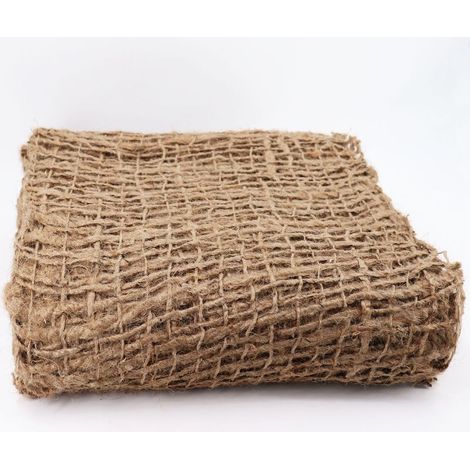 – Natte anti-érosion 24 m x 1,2 m – Toile en jute 500 g/m² – Protection liner bassin – Stabilise pentes et berges (1/5)