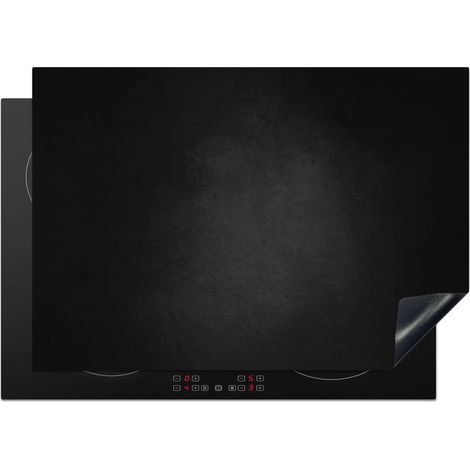 PROTECTION PLAQUE INDUCTION Béton - Noir - Gris - Texturé - Industriel Cuisine Accessoire 75x52 cm
