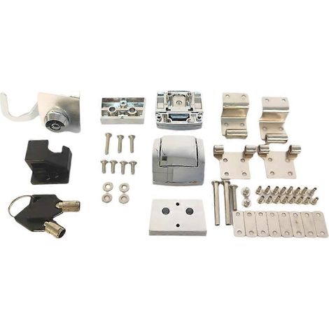 Kit de charnière de verrouillage chromée pour sacoche de voyage moto, compatible avec les tricycles de tourisme modèles 1988-2013. (1/5)