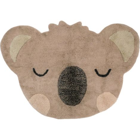 Tapis Enfant Tête de Koala en Coton Tufté Main Lavable en Machine - PANGIVO (1/5)
