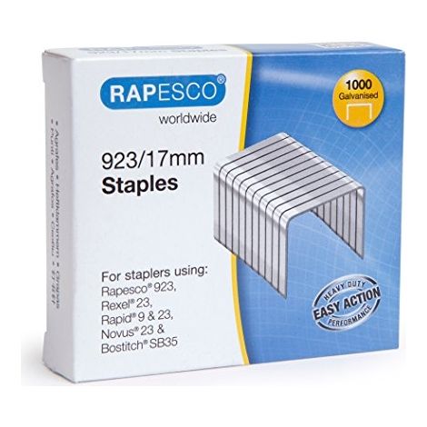 RAPESCO 1240 BOÎTE DE 1000 AGRAFES EN ACIER GALVANISÉ ARGENT