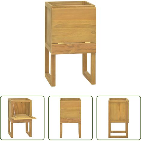 vidaXL Bois de teck - Armoire de salle de bain 41x40x75 cm bois de teck solide (1/5)