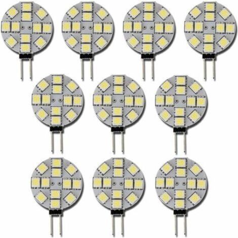 Lot de 10 Ampoules LED G4 DC 12V Non Dimmables Blanc 6000K Remplacement pour Ampoules Halogènes 20W pour Cuisine Camping-Car RV Remorque Bateau-LARGEIGHT (1/5)