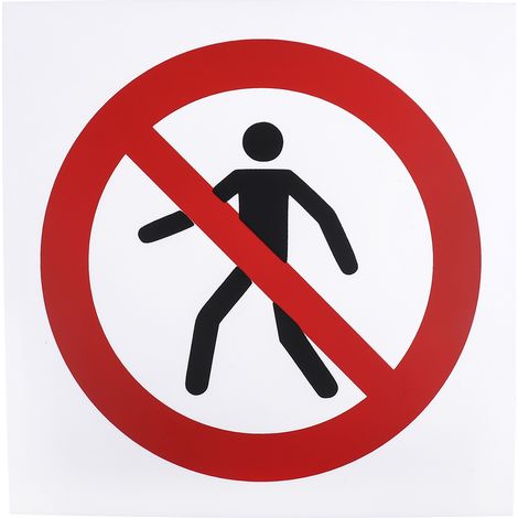 Panneau interdiction, avec pictogramme : Interdit aux piétons ( Prix pour 1 )