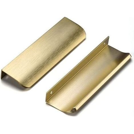 Set of six handles invisibles, handles of furniture, handles of cabinet modern and minimalistes in aluminum alloy, handles of drawer (or brushes, entraxe of 128 mm) (1/5)