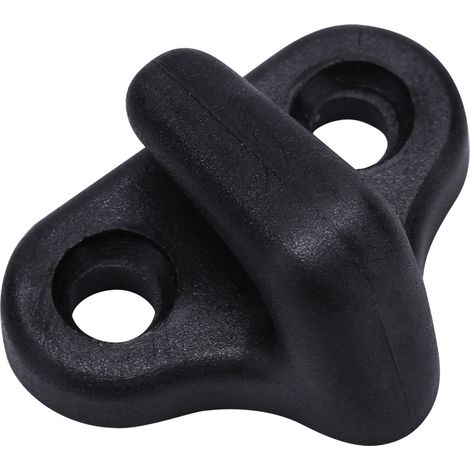Crochets de rechange noirs en nylon pour l'arrimage de kayak, en forme de J, avec vis à tête plate (1/5)