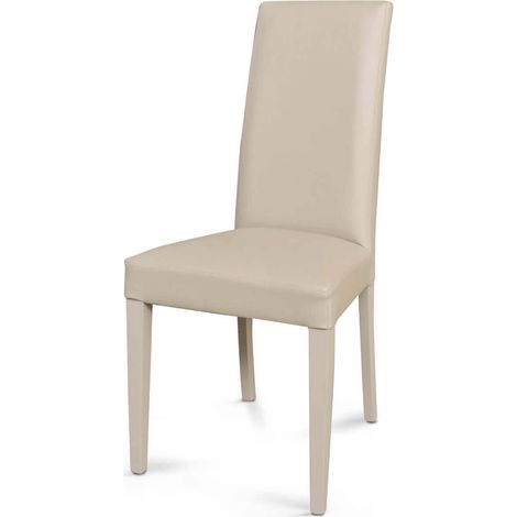 JACQUELYN - sedia moderna ecopelle con gambe antracite (1/2)
