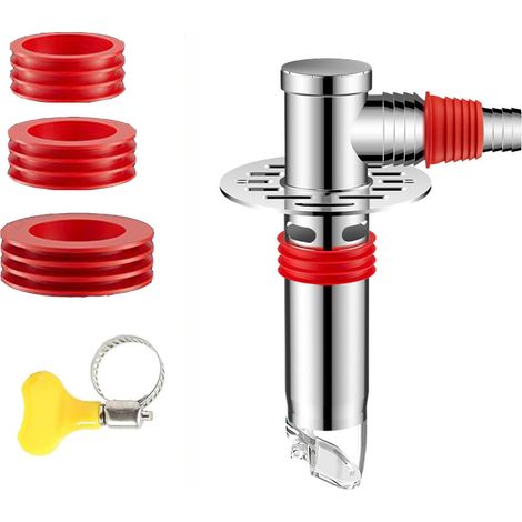 Adaptateur de vidange 2 en 1 pour lave-linge, anti-odeurs et anti-inondations, en acier inoxydable, avec raccord de tuyau étanche et allongé pour évier coudé.-AquaForge (1/5)