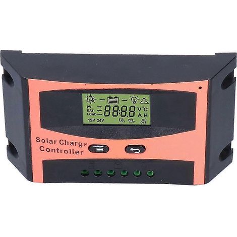 30-A-PWM-Solarladeregler mit LCD-Anzeige, Schutzschaltung und Verpolungsschutz für Batterien. Wasserdichter und zuverlässiger Laderegler, ideal zum Schutz Ihrer Batterie in einer Photovoltaikanlage. (1/4)