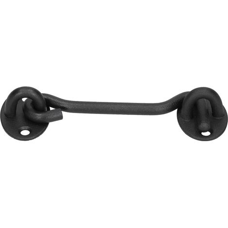 Verrou coulissant pour porte de grange, loquet de porte en acier inoxydable noir, kit de fixation pour porte coulissante, accessoire de quincaillerie (1/5)