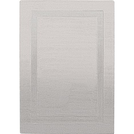 Tappeto in lana forma rettangolare, tuftato a mano 160 x 230 cm grigio Kargil