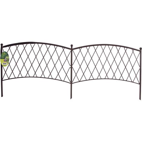 Bordura de jardin metal border 0.4x1 m marron nortene (1/2)