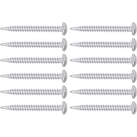 100 selbstbohrende Edelstahlschrauben mit Kreuzschlitz- und Rundkopf, M4,2 x 38, Maschinenbefestigungselemente (1/5)