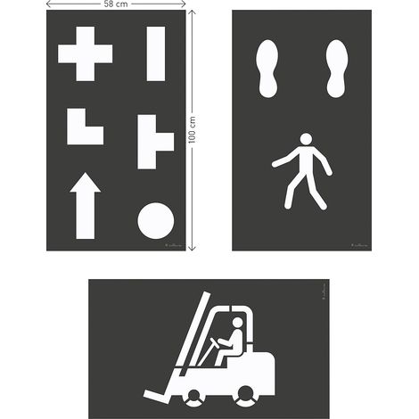 DURABLE, Jeu de pochoirs de marquage au sol DURALINE® Logistique (1/5)