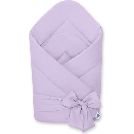 Fascia porta bebè in morbido cotone bifacciale con lacci - viola (1/2)