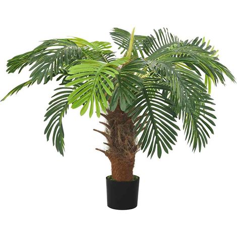 vidaXL Palmera Cycas artificial con macetero 90 cm verde (1/2)