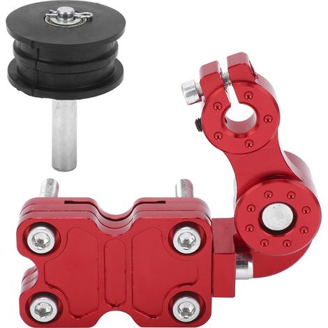 Tendeur de chaîne moto automatique universel pour quad VTT tout-terrain et motocross - Réglage auto, couleur rouge (1/5)