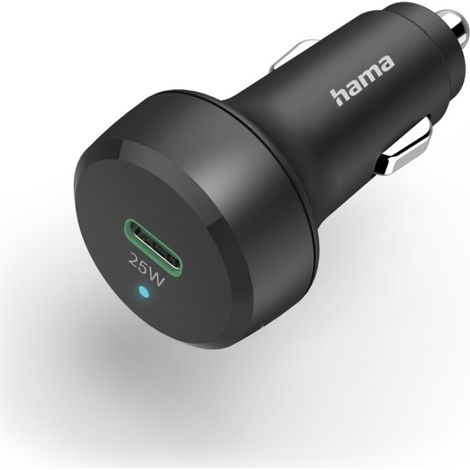 Caricabatteria rapido da auto Hama USB-C Power Delivery (PD)/Qualcomm® 25 W nero