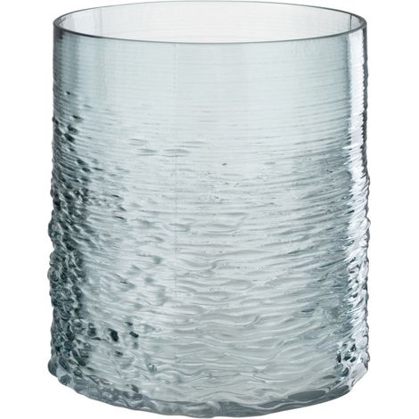 Photophore en Verre Design "Sladia" 22cm Bleu (1/3)