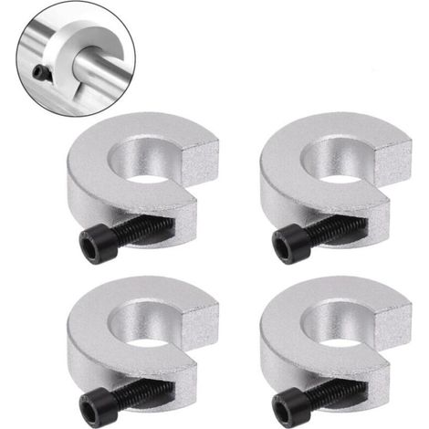 (paquet de 4) SBR16 Système d'arrêt de rail linéaire, 4 pièces, collier d'arbre de verrouillage solide, ligne SBR Blackberry avec vis de réglage pour imprimantes 3D DIY