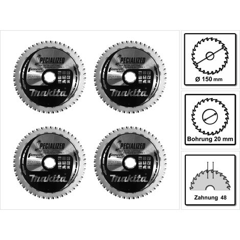 Makita MCCS15048E Hoja de sierra SPECIALIZED EFFICUT 150 x 20 x 1,1 mm 4 pzs. ( 4x B-69331 ) 48 dientes para metal