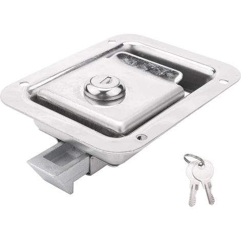 de porte de caravane en acier inoxydable avec serrure et clé