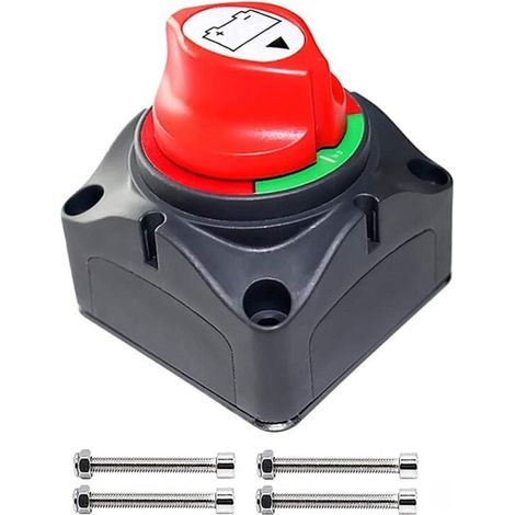 12V-48V Coupe circuit, Coupe circuit batterie, Coupe batterie, Isolateur interrupteur de batterie, coupe batterie voiture, pour voitures, bateaux, camions, camping-cars, remorques de voyage (1/5)
