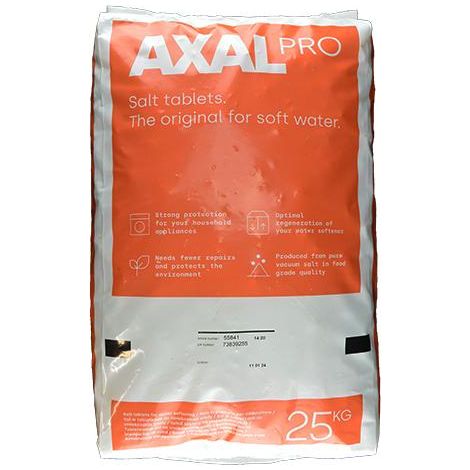 Pastiglie di sale per addolcitori d'acqua (Axal) 1,5x2,5 cm (25 Kg) (1/2)