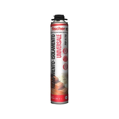 SCHIUMA POLIURETANICA PUP 1K- 750 ml  Per pistola- FISCH- pezzi 1 (1/2)