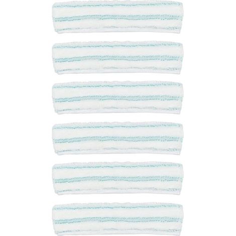 Lingettes de rechange pour lave-linge, housses de balai en microfibre turquoise, 27,5 x 6,8 cm (lot de 6) (1/5)