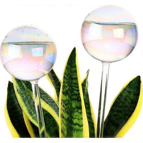 Globes d'arrosage automatique pour plantes, ampoules d'eau en verre irisé pour plantes d'intérieur, tuteurs d'arrosage automatique, cadeau pour les amoureux des plantes (1/5)