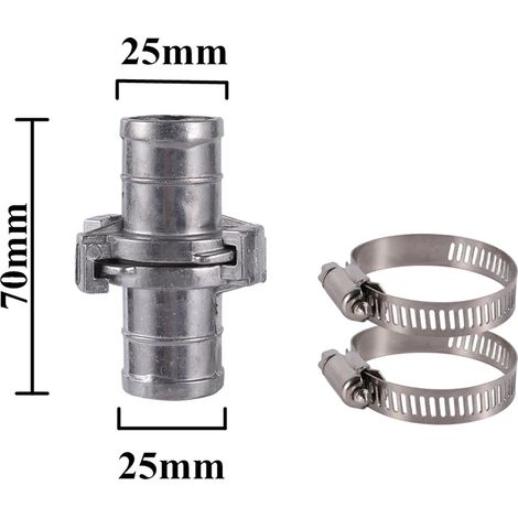 Raccord rapide (1 pouce) pour tuyau d'arrosage avec collier de serrage, compatible avec les tuyaux d'incendie et les accessoires d'irrigation agricole. (1/5)
