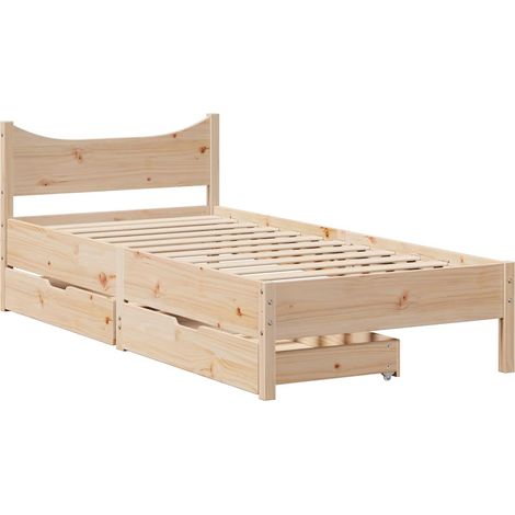 Maison Exclusive - Giroletto con Cassetti 75x190 cm in Legno Massello di Pino