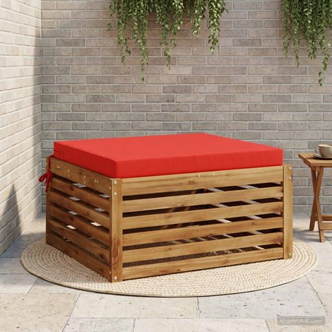 vidaXL 1-Piece Seat Cushion SOEST 100% Polyester Red 70 x 70 x 7 cm (1/5)
