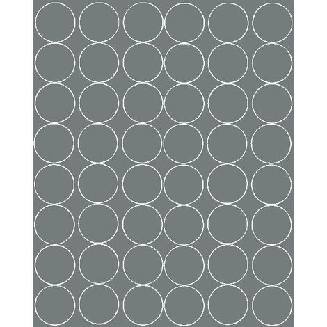 Adesivi circolari da 6 cm, pois, 48 pezzi, grigio opaco