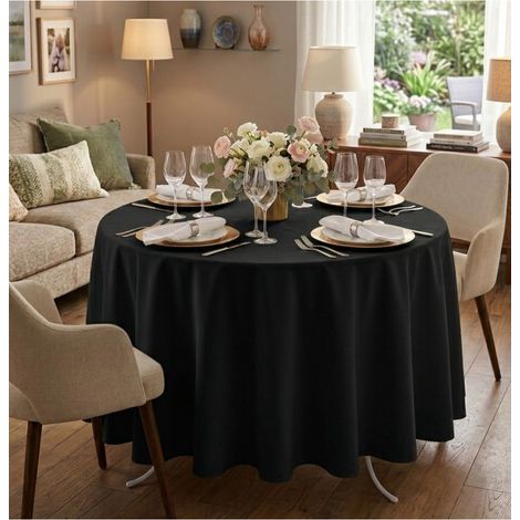 ALPILLES - Nappe Ronde Ø 180 cm – 100% Polyester Entretien Facile