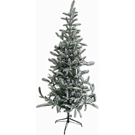 Albero di natale pino bianco innevato particolare cm180 210 realistico folto elegante allestimento casa vetrina - MISURA: Albero 180 cm (1/5)
