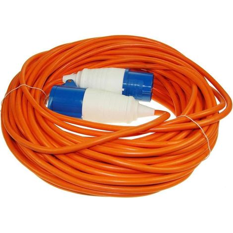 230V 16 Amp 25 M Extension Orange Lead