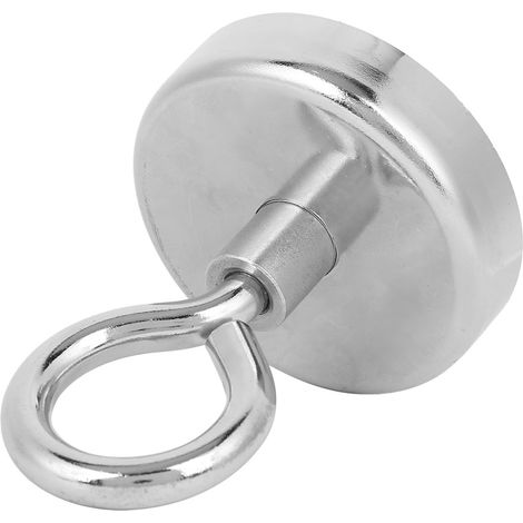 Magnetischer Angelhaken, Flussangeln, Einzelring, rostfrei, 362 lbs (ca. 164 kg), N35, 20 m rotes Seil (1/5)