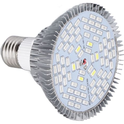Ampoule LED de croissance E27 à faible consommation, spectre complet et faible dégagement de chaleur, 85-265 V, 50 W, 78 LED (1/5)