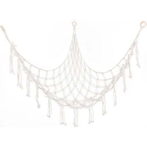 Large Bohemian Stuffed Animal Net or Hammock, 55" Toy Hammock, Macrame Item, Pet Storage Corner, Hanging Net, Mesh Hammock, Toy Storage Bag (1/3)